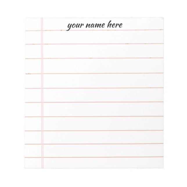 Bloco de Notas Vinculado Personalizado (Frente)