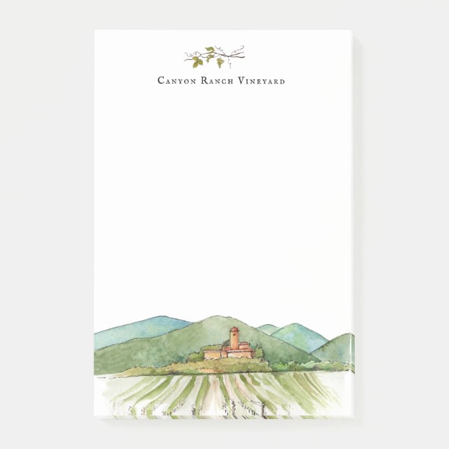 Bloco De Notas Vinha Aquática (Frente)