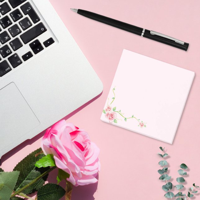 Bloco De Notas Vinha Rosa Rosa Elegante (Criador carregado)