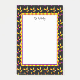 Bloco De Notas Vinhetas Personalizadas de Milho Doce do Halloween