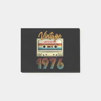 Bloco De Notas Vintage 1976 fita cassete de 45 anos Aniversário