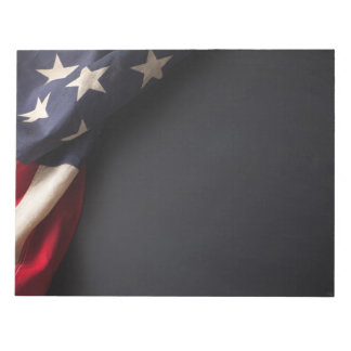 Bloco De Notas Vintage American Flag em Chalkboard