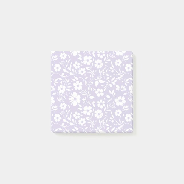 Bloco De Notas Vintage Bloom Neutro - Lavanda Empoeirada (Frente)