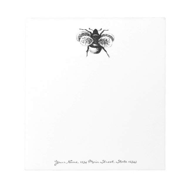 Bloco De Notas Vintage Bumblebee (Frente)