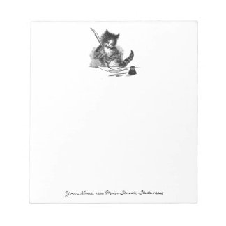 Bloco De Notas Vintage Cat Escrevendo uma letra