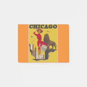 Bloco De Notas Vintage Chicago EUA Air Viagem Advertisement