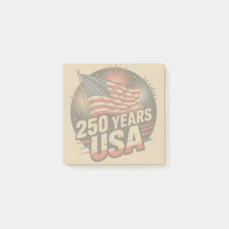 Bloco De Notas Vintage Colors American Flag 250 Years USA 