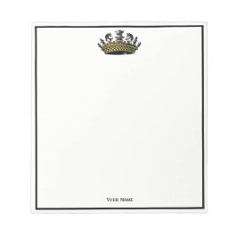 Bloco De Notas Vintage Crown Com Cor De Peças De Xadrez