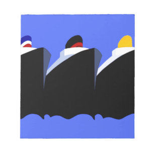 Bloco De Notas Vintage Cruise Ship Art Deco Poster