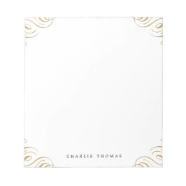 Bloco De Notas Vintage elegante floresce papelaria personalizada