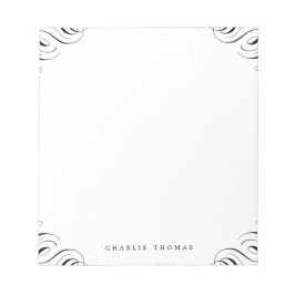 Bloco De Notas Vintage elegante floresce papelaria personalizada