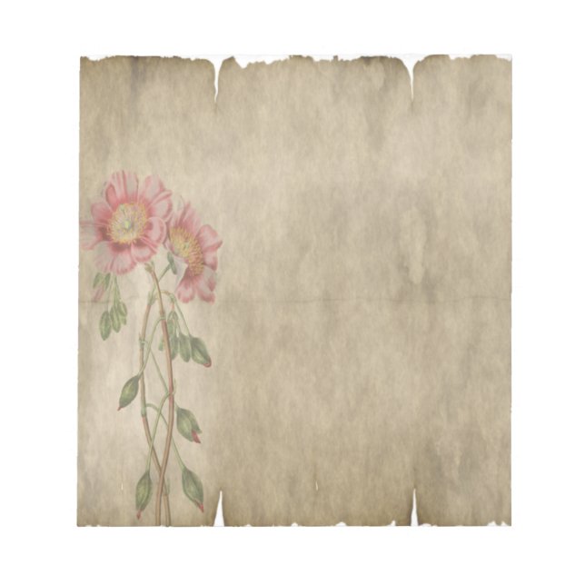 Bloco De Notas Vintage Floral (Frente)