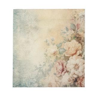 Bloco De Notas Vintage Floral