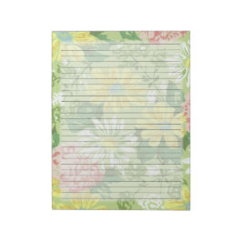 Bloco De Notas Vintage Floral Amplo País de Meio século Rulado