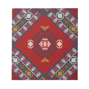 Bloco De Notas Vintage geométrico clássico, na moda, colorido