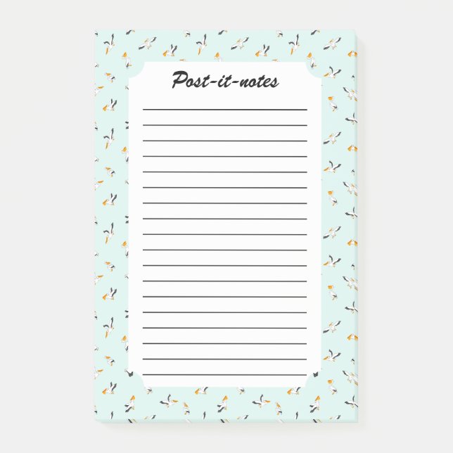 Bloco De Notas Vintage Happy Summer Sea Birds (Frente)