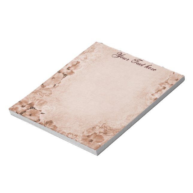 Bloco De Notas Vintage Hibiscus (Invertido)