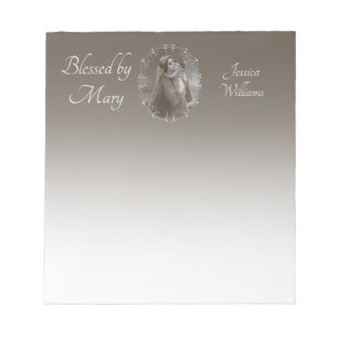 Bloco De Notas Vintage Madonna e Child com Silver Frame