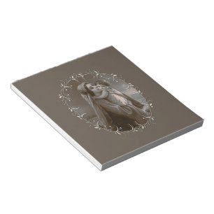 Bloco De Notas Vintage Madonna e Child com Silver Frame