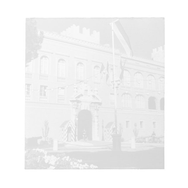 Bloco De Notas Vintage Mônaco Principalmente Palácio 1970 (Frente)