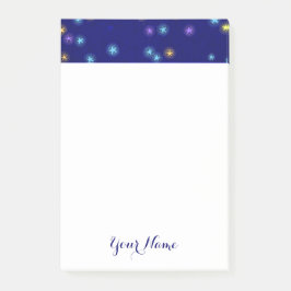 Bloco De Notas Vintage Moon and Stars Etch Sticky Notes