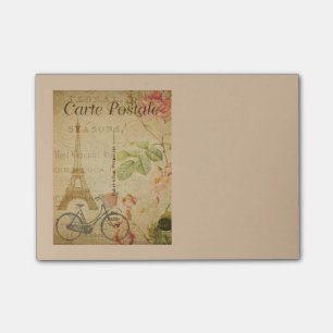 Bloco De Notas Vintage parisiense com torre Eiffel