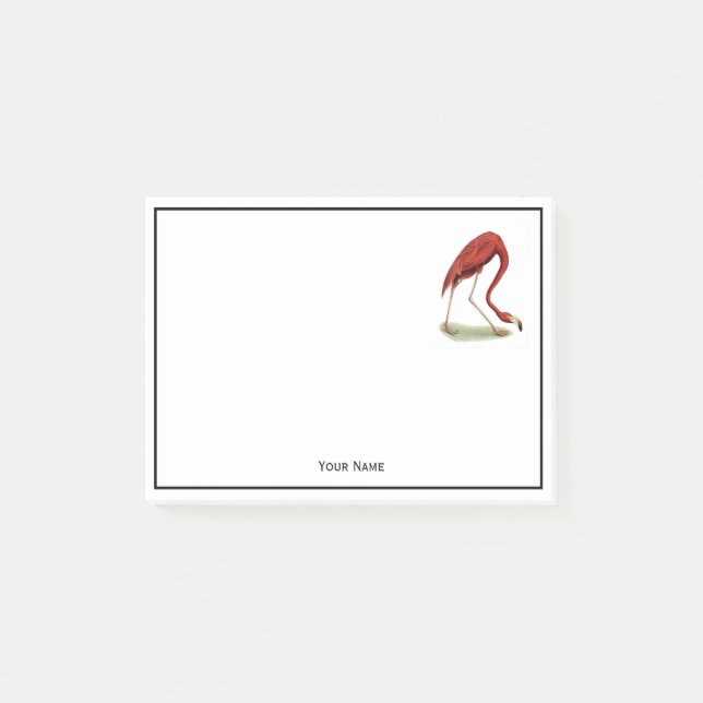 Bloco De Notas Vintage Pink Flamingo #1 (Frente)