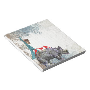 Bloco De Notas Vintage rhino