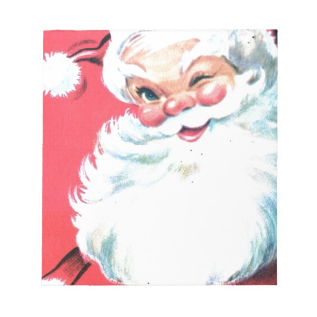 Bloco De Notas Vintage Santa Claus (Frente)