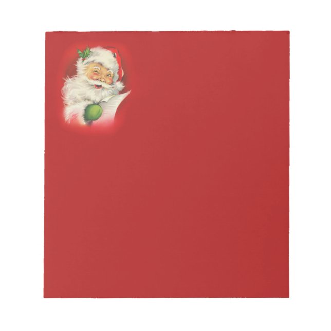 Bloco De Notas Vintage Santa Claus Natal (Frente)