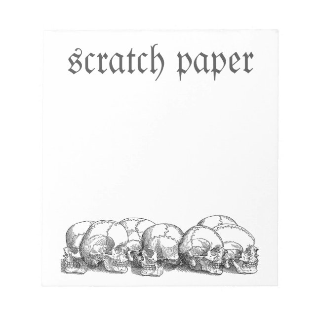 Bloco De Notas Vintage Skulls (Frente)