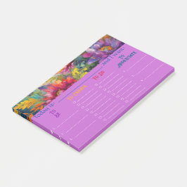 Bloco De Notas Vintage Vibrant Floral Painting Planner Diário