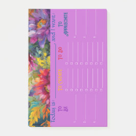 Bloco De Notas Vintage Vibrant Floral Painting Planner Diário