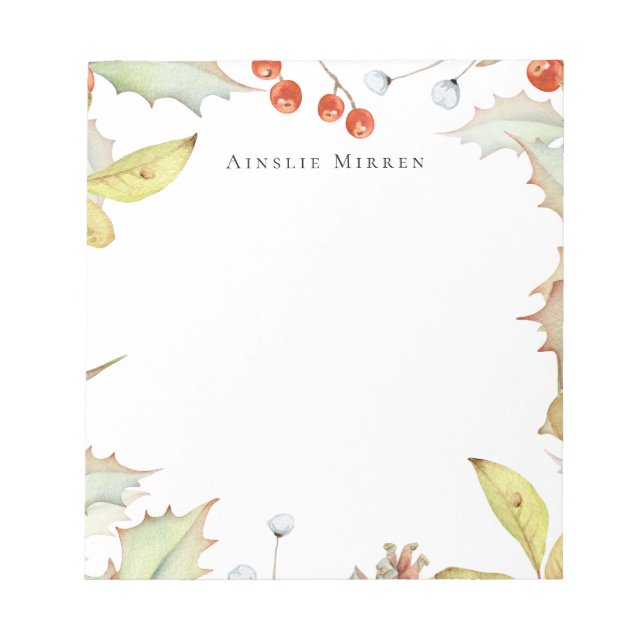 Bloco De Notas Vintage Winter Foliage (Frente)