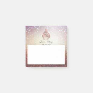 Bloco De Notas Vintagem russa da padaria do Cupcake Cakes & Sweet