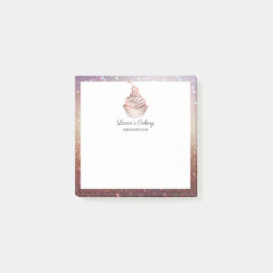 Bloco De Notas Vintagem russa da padaria do Cupcake Cakes & Sweet