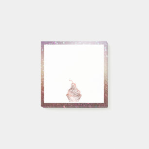 Bloco De Notas Vintagem russa da padaria do Cupcake Cakes & Sweet