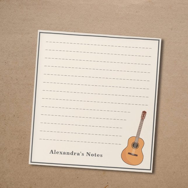 Bloco De Notas Violão acústico (Acoustic Guitar Notepad)