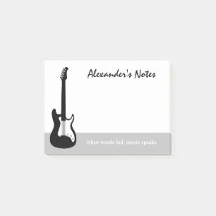 Bloco De Notas Violão elétrico posta anotações para guitarris