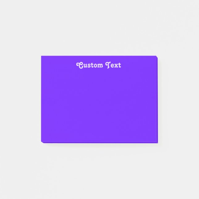 Bloco De Notas Violeta Personalizada/Indigo (Frente)