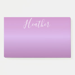 Bloco De Notas Violeta Roxa e Script Branco Personalizado