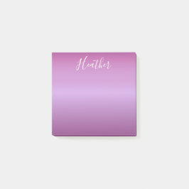 Bloco De Notas Violeta Roxa e Script Branco Personalizado