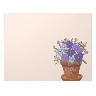 Bloco De Notas Violetas Roxas em um Vaso – Arranjo Floral do Dia 