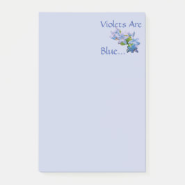 Bloco De Notas Violetas São Azuis.
