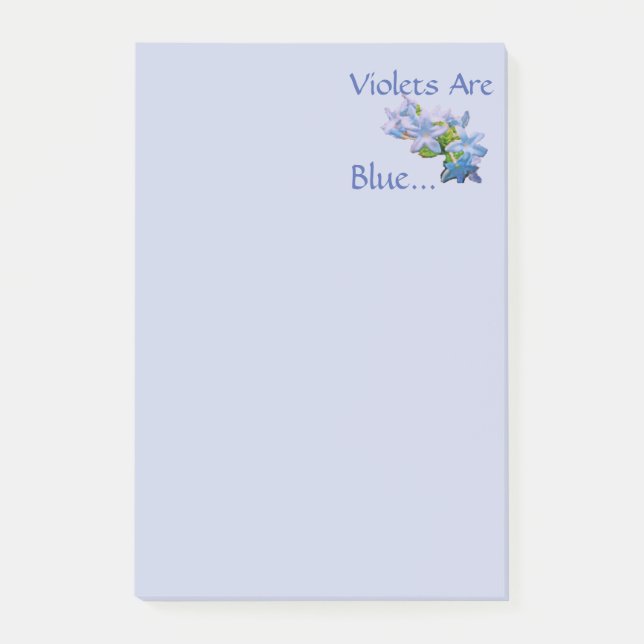 Bloco De Notas Violetas São Azuis. (Frente)