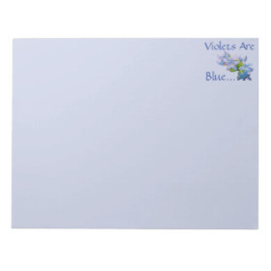 Bloco De Notas Violetas São Azuis.