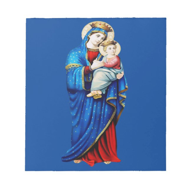 Bloco De Notas Virgem Maria com Menino Jesus (Frente)