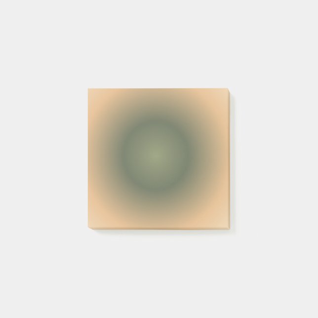 Bloco De Notas Virgo Zodiac, Gradiente Castanho Verde Aura (Frente)