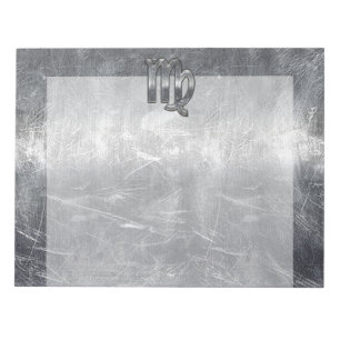 Bloco De Notas Virgo Zodiac - Símbolo Grunge - Estilo Incomodado