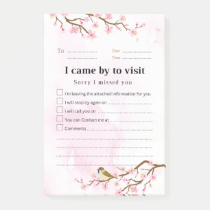 Bloco De Notas Visita de Retorno - Posto-it Nota 001